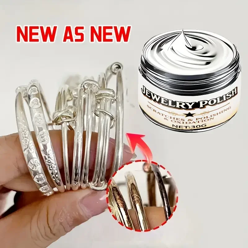 1pc Pro Jewelry Polishing Cream: Tarnish/Oxidation Remover for Silver/Platinum,Works in Sonic Machines, Gentle Long-Lasting Care