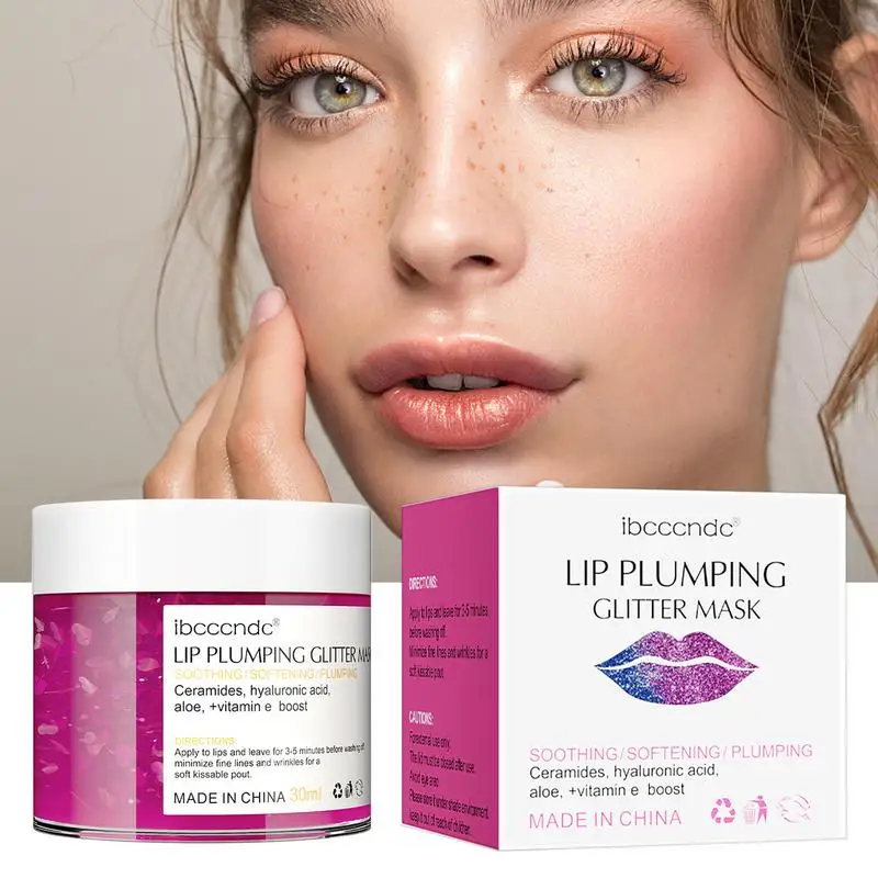 Lip Plumping Gloss Lip Sleeping Masque riduce le linee sottili Lip Care Enhancer Lip Moisturizer per labbra più lisce labbra più elastiche