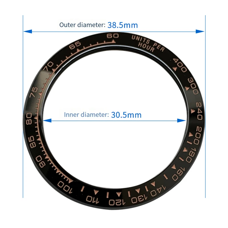 38,5 мм 39,3 мм для Rolex Daytona 116500, керамический безель, 39,3/38,5 мм, вставка безеля для часов, подходит для часов, кольцо Daytona с напивной шкалой