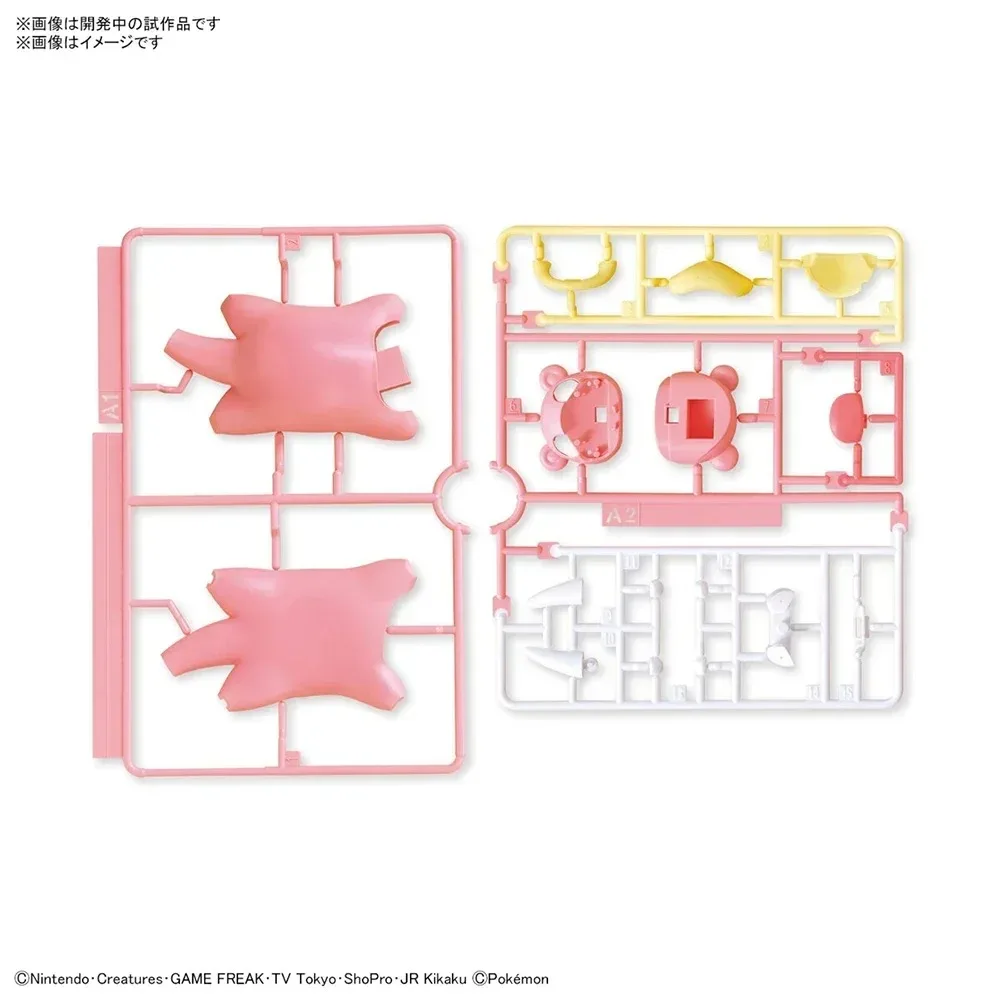 Bandai Original Pokemon Figures Model Kit Quick Series Genius Slowpoke Manual Assembly Collectible Ornaments Figure Model Toys