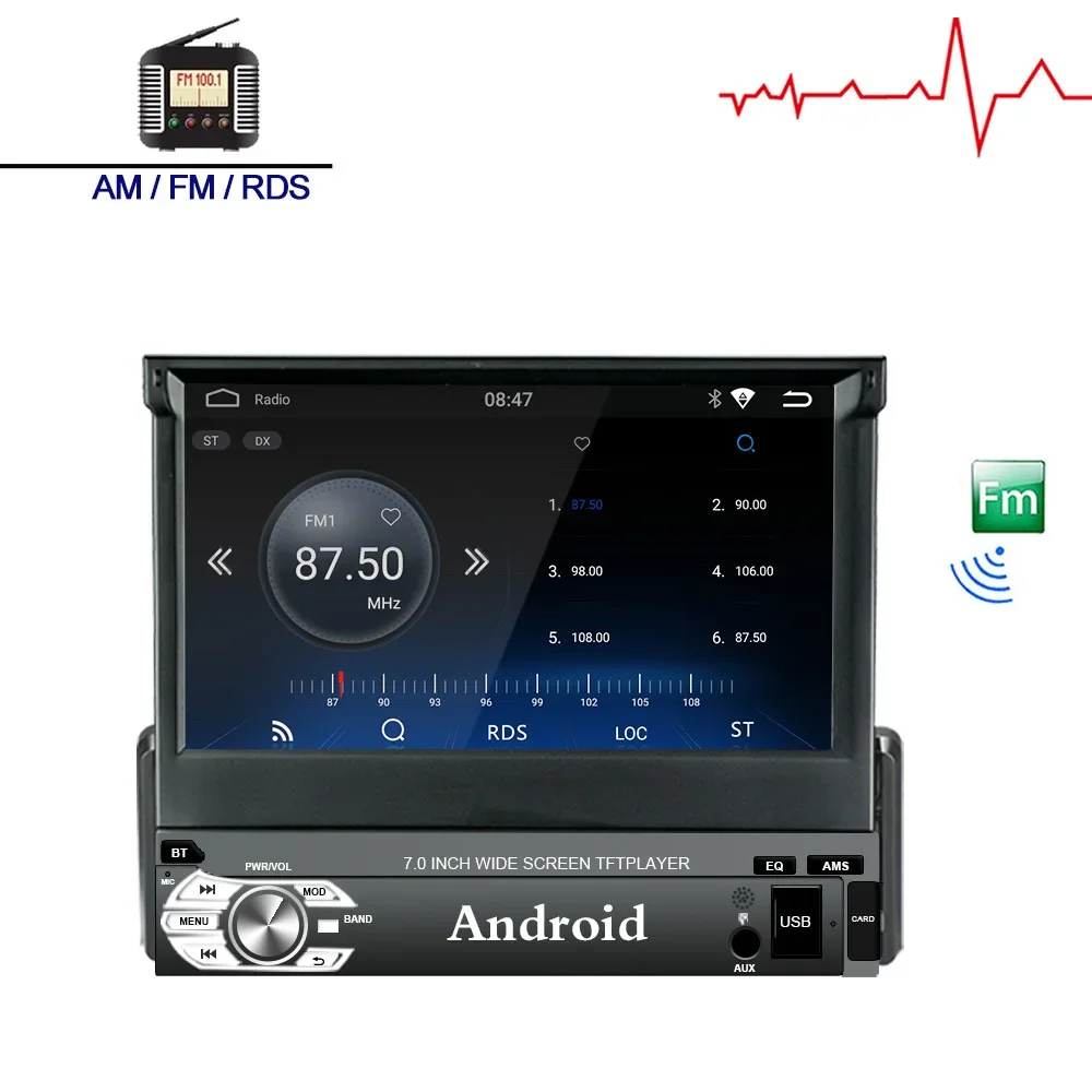 Android 8.0 Car Dvd Player 1din Autoradio 7