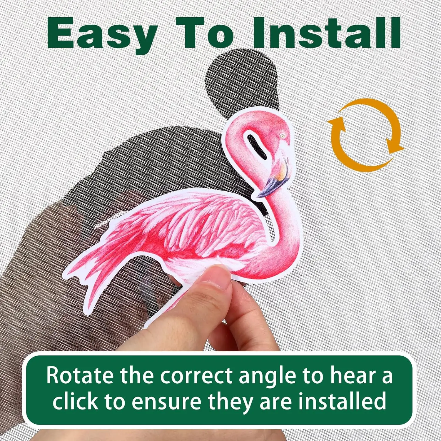 5 Pairs Flamingo Screen Door Magnets Double Sided Palm Size Magnetic Stickers anti Collision Decor for Courtyard Door Fridge