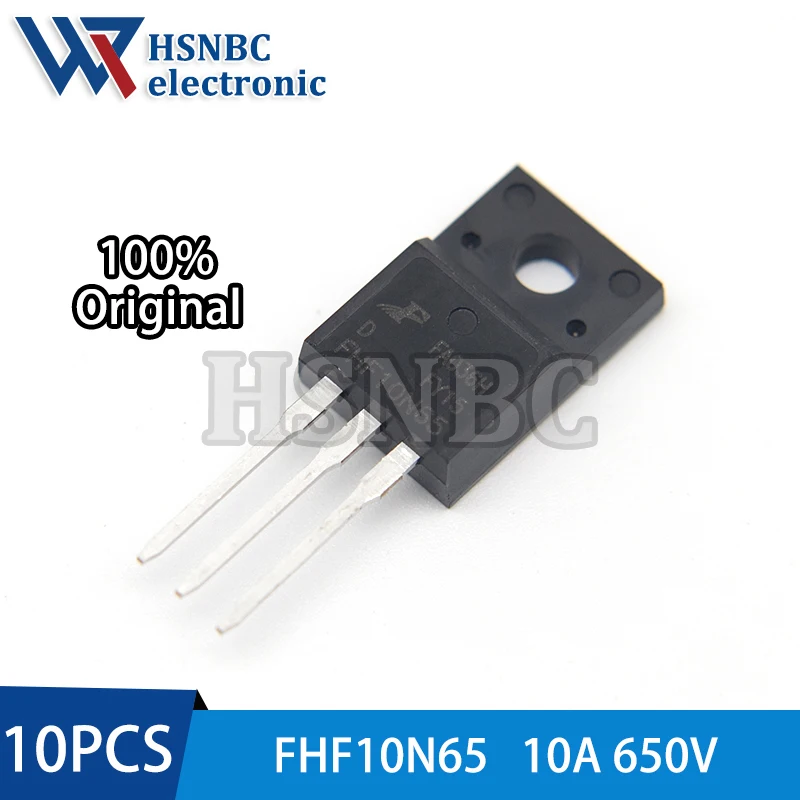 

10PCS FHF10N65 10N65 FHF10N65D TO-220F 650V 10A N-channel Power MOSFET Transistor 100% New Original
