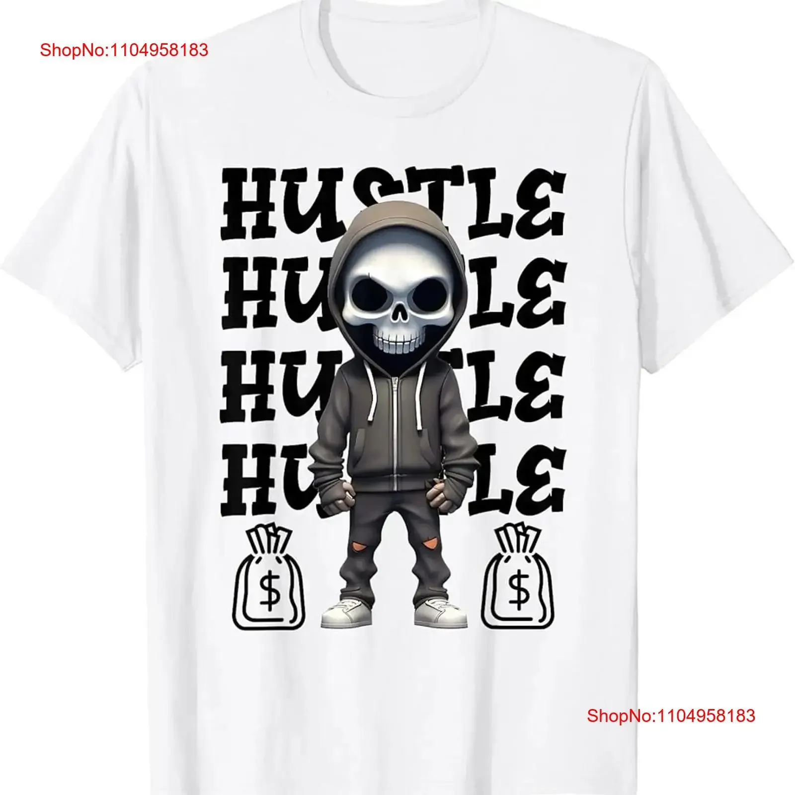 

Hustle хип-хоп скелет городской уличная одежда деньги череп хип-хоп футболка винтажная стираная модная унисекс мягкая растянутая универсальная