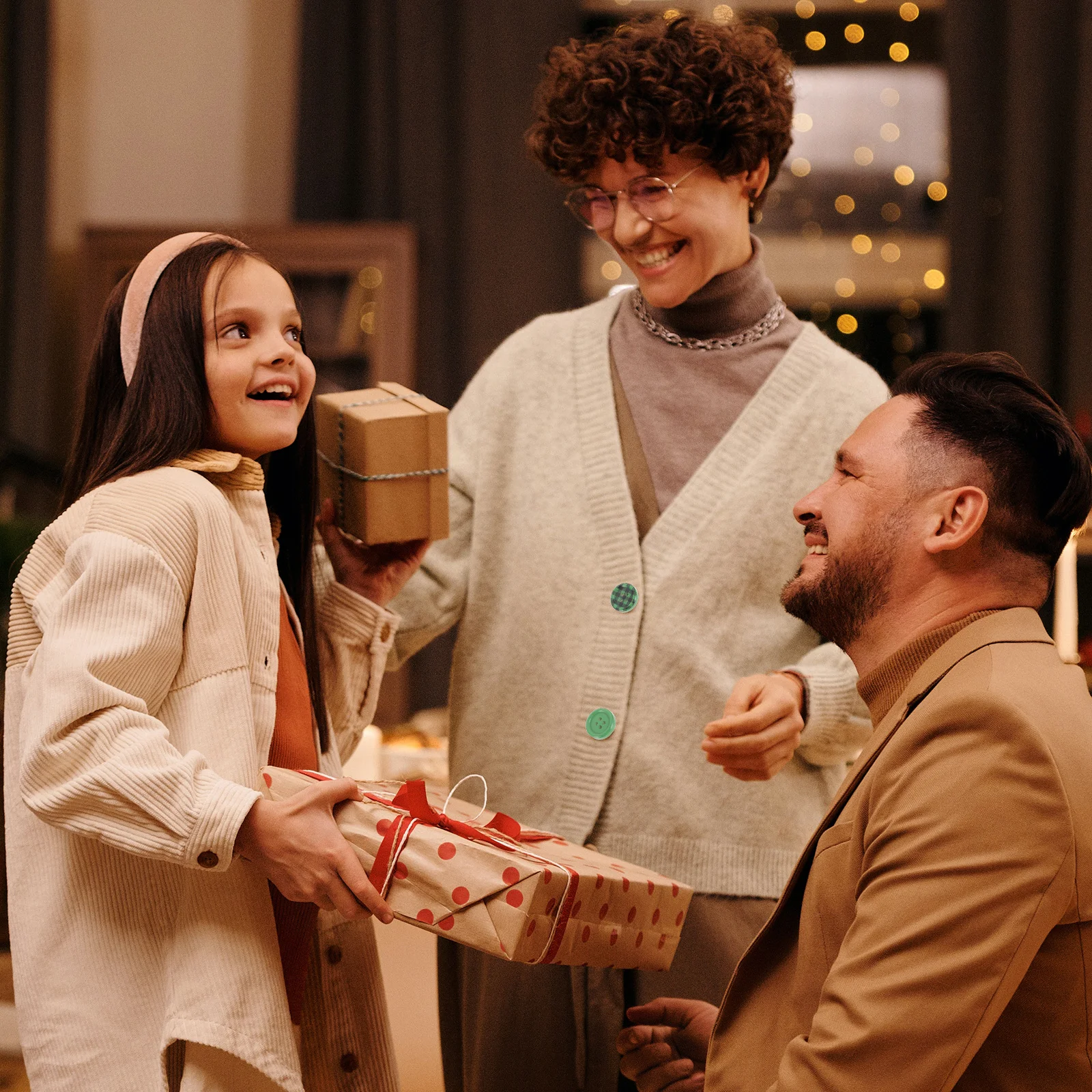 

Christmas DIY Sewing Buttons Handmade Flatback Wood Clothes Buttons for Craft Decoration Christmas Flatback Charm