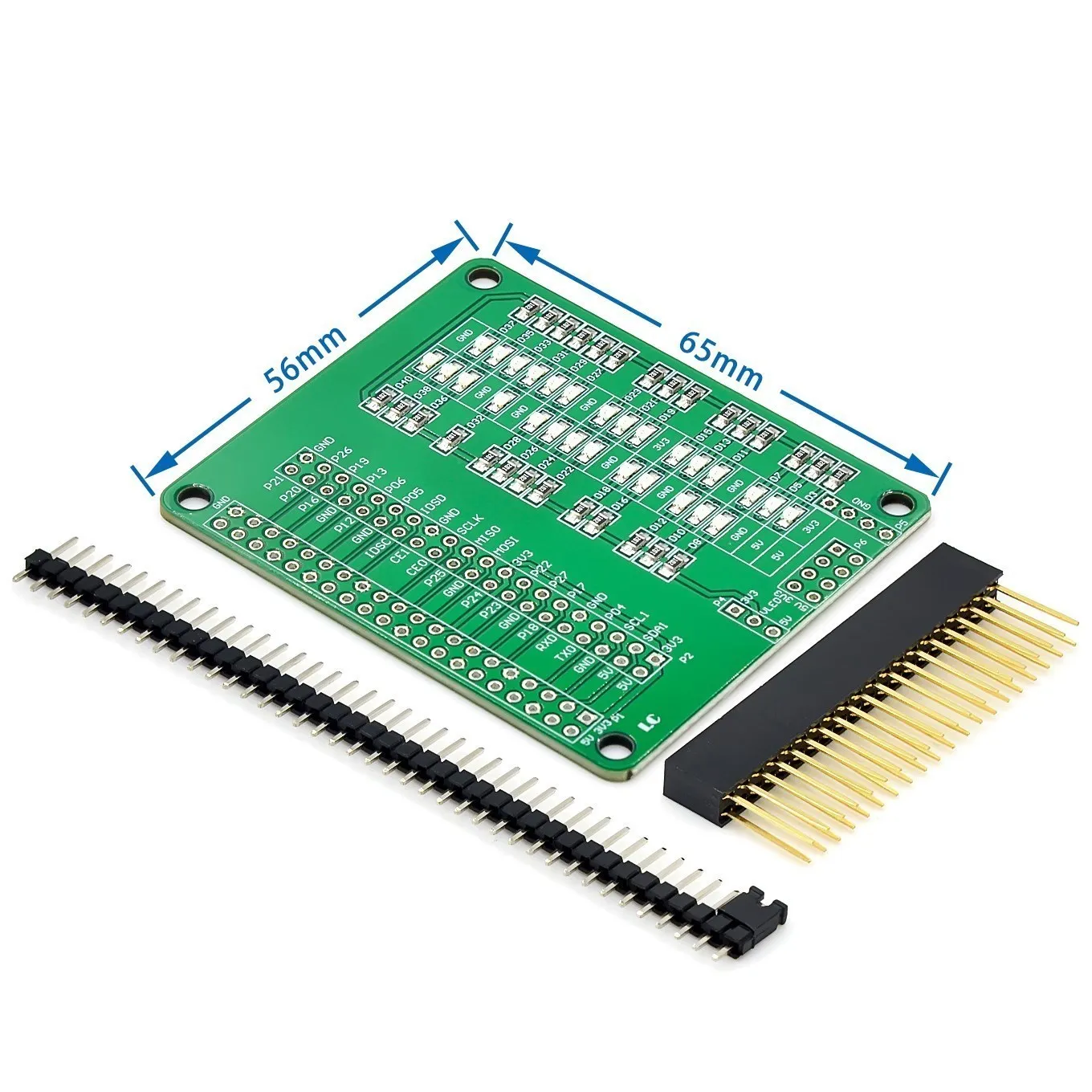 Raspberry Pi LED Test Board IO Board GPIO-Schnittstellen-Erweiterungsplatine