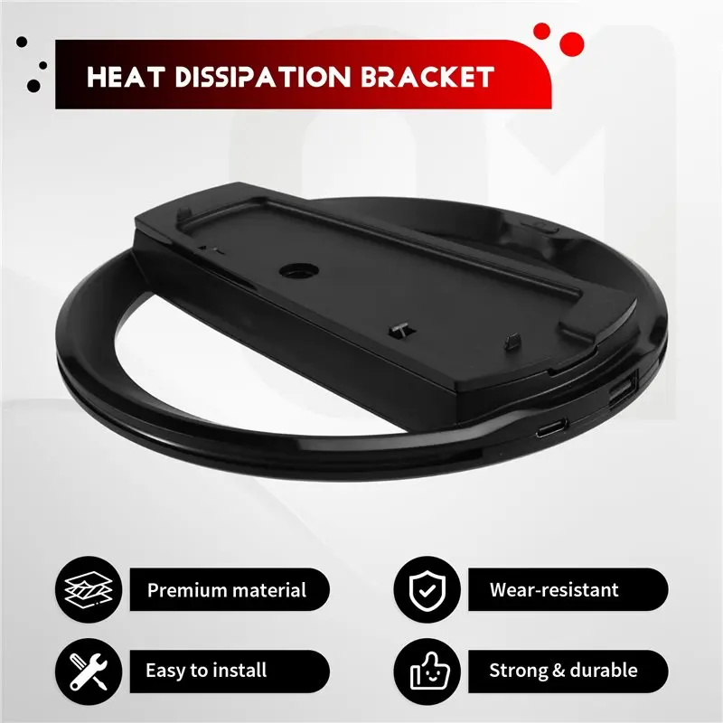 M51K-Stable Anti-Slip RGB Vertical Stand For PS5 Slim/For PS5 Pro Game Console LED Cooling Base view 2