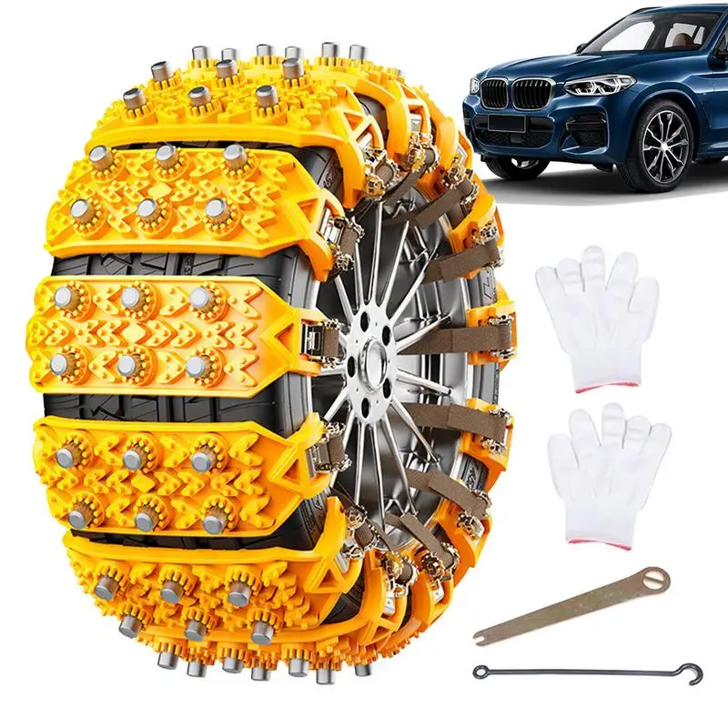 Snow Chains Multifunctional Anti Snow Chains Universal Non Slip Security Belt Friction Tire Belt Anti-Skid Tire Snow Buckle