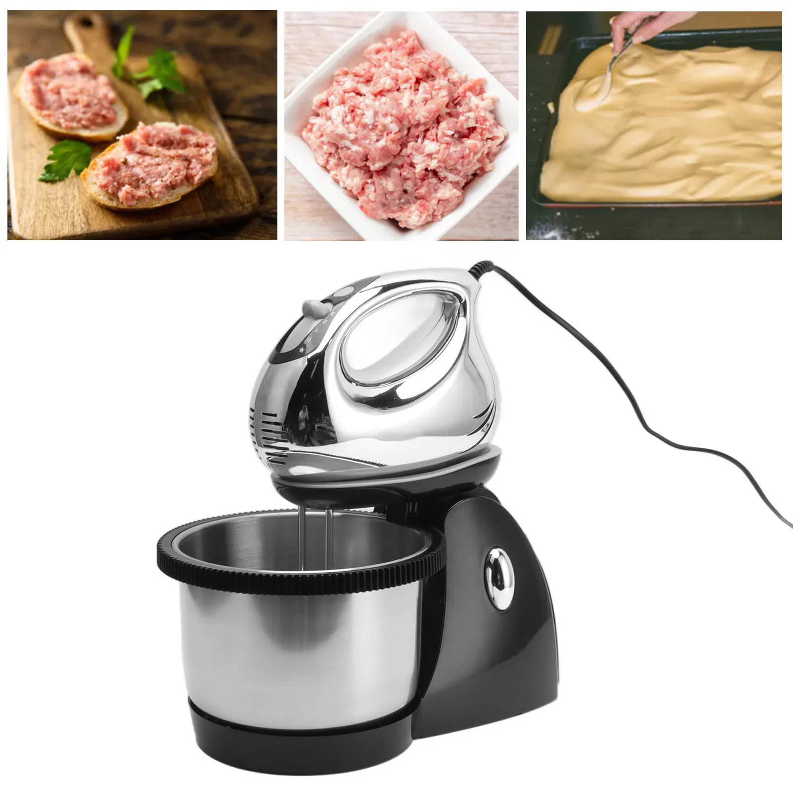 2.6L Kitchen Food Stand Mixer 500W  Food Mixers Machine Cream Egg Whisk Whip Electric Dough Kneader Mixer 220V