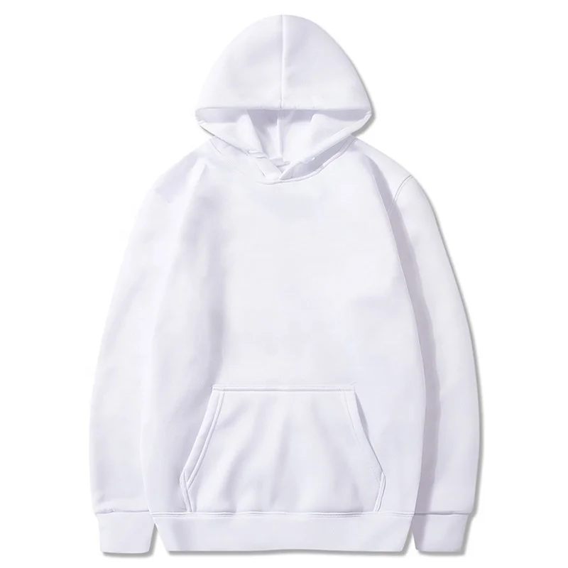 Suéter masculino de pulôver esportivo em branco, monocromático, tamanho grande com capuz, Hoodie extragrande alta qualidade, algodão, peso pesado com capuz, logotipo personalizado