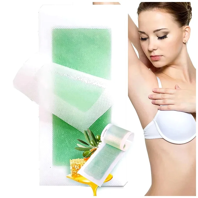 Double-Sided Cold Wax Paper 10Pcs Professional Hair Removal Wax Strips for Summer Depilation Leg Body Face 2026