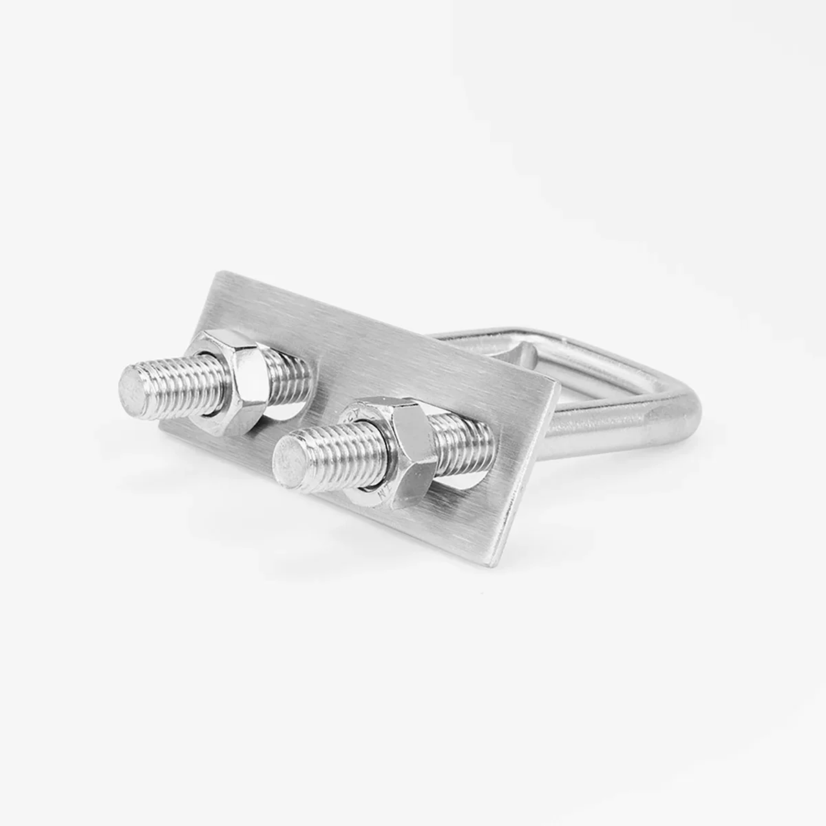 304 Stainless Steel U-Shaped Screw / Right Angle Bolt With Baffle / Square Clamp