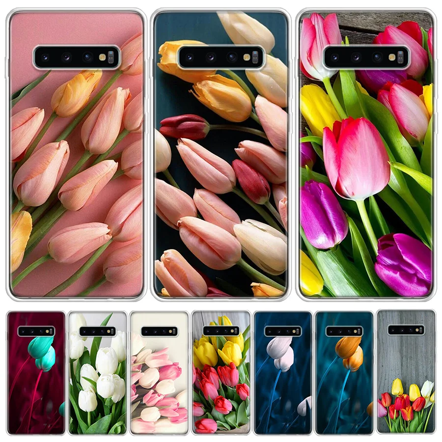 Flower tulip Phone Case For Samsung A15 A25 A35 A55 A05S A03 A03S A04 A04S A13 A14 A23 A24 A33 A34 A53 A54 A73 A10S S10 Lite C