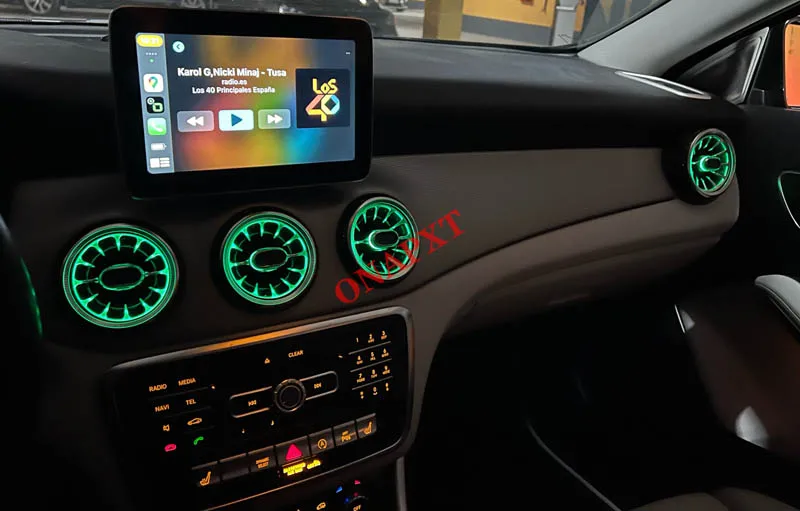APP Bluetooth Steuerung Für Benz A/B/GLA/CLA W176 W246 W156 W117 Led Turbine Düse atmosphäre Lampe Air Vent Outlet Umgebungs licht – Detail 4