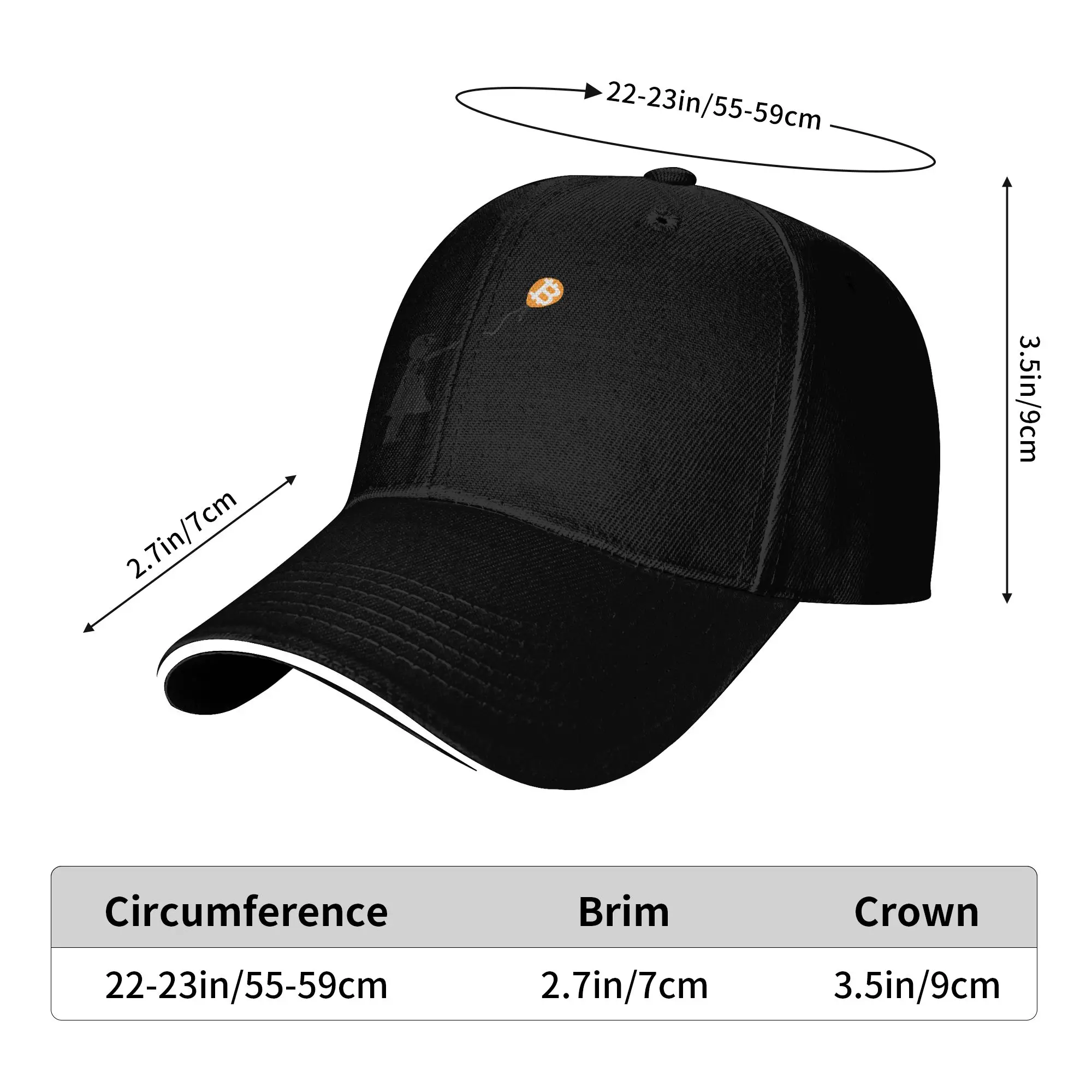 Bitcoins  Sun Baseball Cap  Summer Casual Trucker Hat For Unisex Men Tennis Skate Snapback Cap