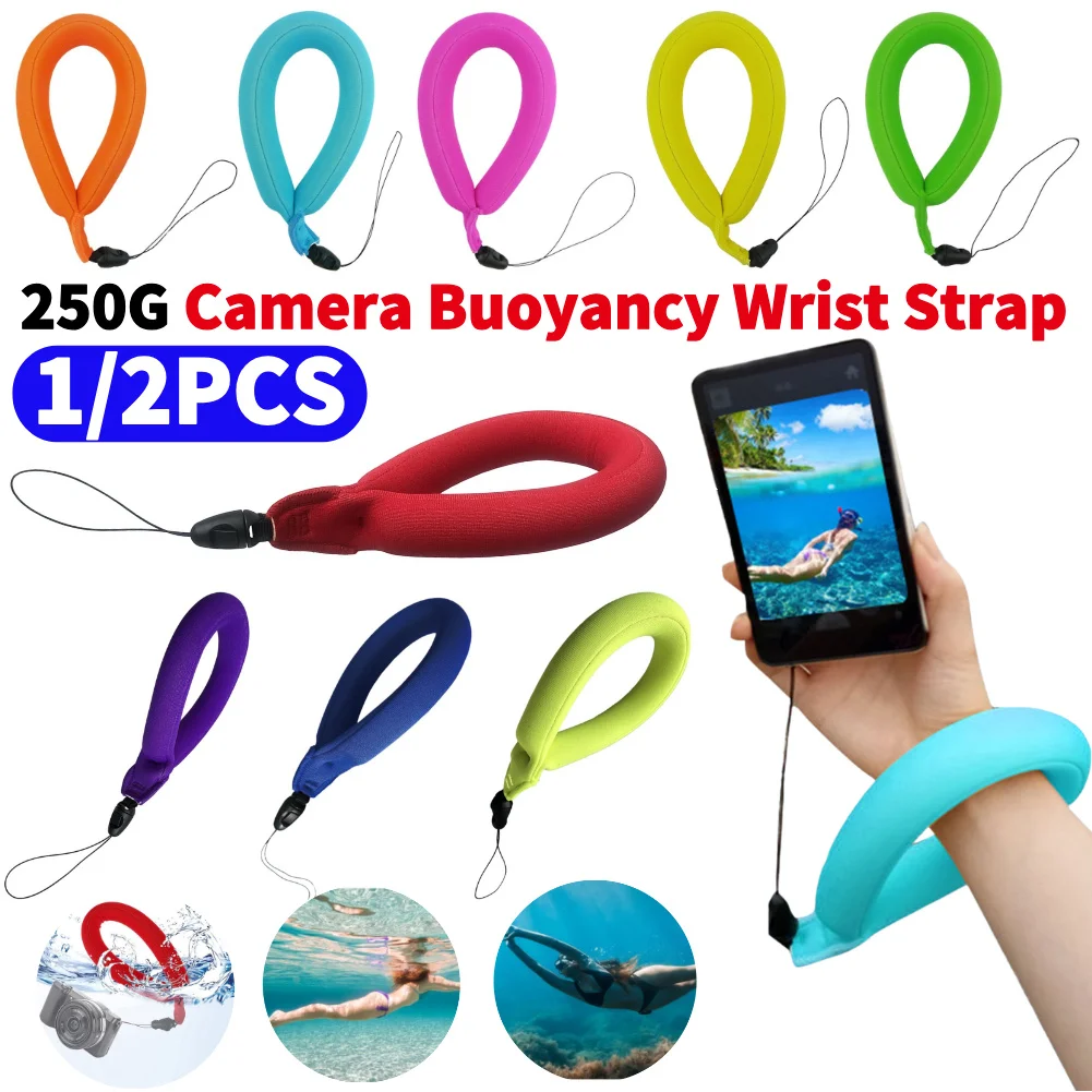 250G Lightweight Floating Wrist Strap Neoprene Buoyancy Wristband Strap Diving Material Wrist Strap for Fishing Diving Swimming