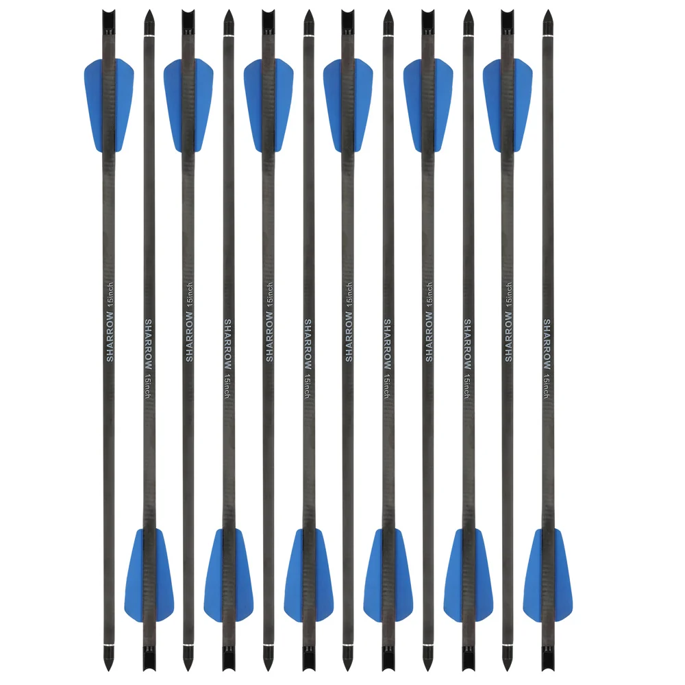 

Archery 7.5"/15" Crossbow Arrow ID6.2mm OD7.4mm Pure Carbon Shaft 100Gr Arrowheads Bow Shooting Hunting Crossbow Bolts 6/12pc