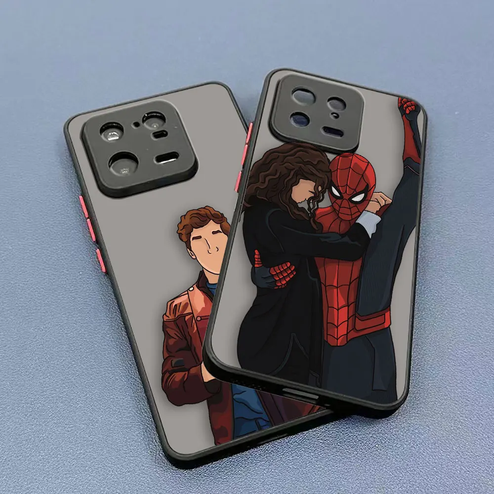 Matte Case for Xiaomi 13 12 12S 12T 11 11T 10 10T 10S 9 8 6X 5X PRO LITE 5G Case Funda Capa Shell Marvel Avengers Heros Faceless