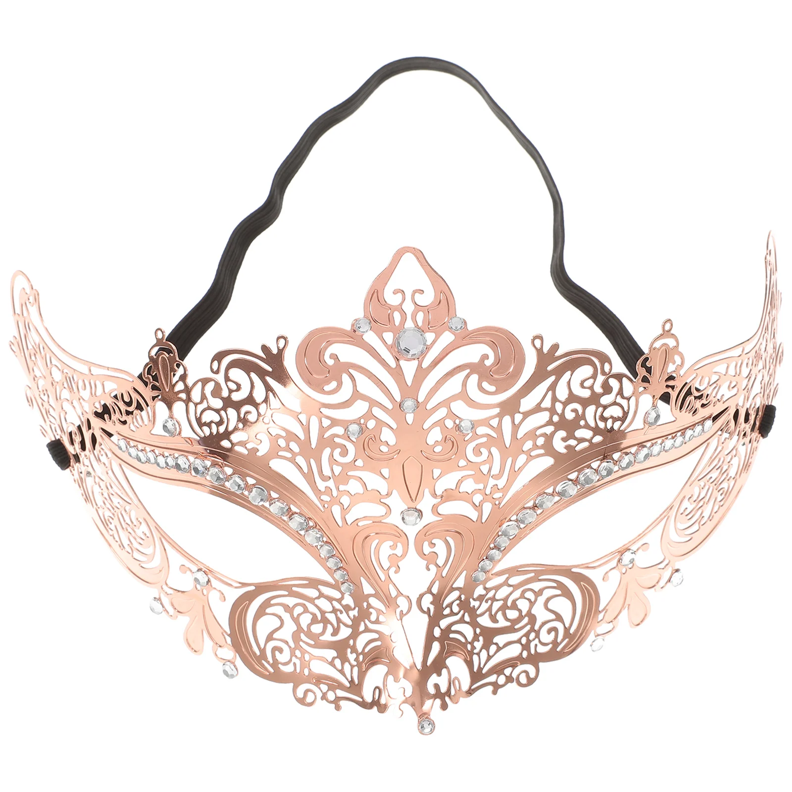 

Halloween Masks The Party Metal Woman Dancing Prop White Rhinestones