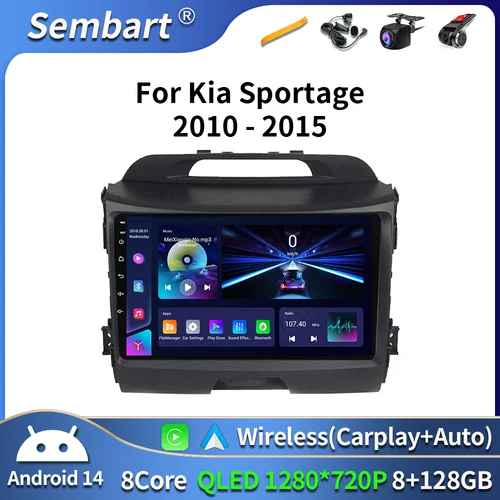 Para KIA Sportage 2010 2011 2012 2013 2014 2015 2016 2Din Radio Android para coche reproductor Multimedia 2 Din Autoradio vídeo GPS Navi WiFi