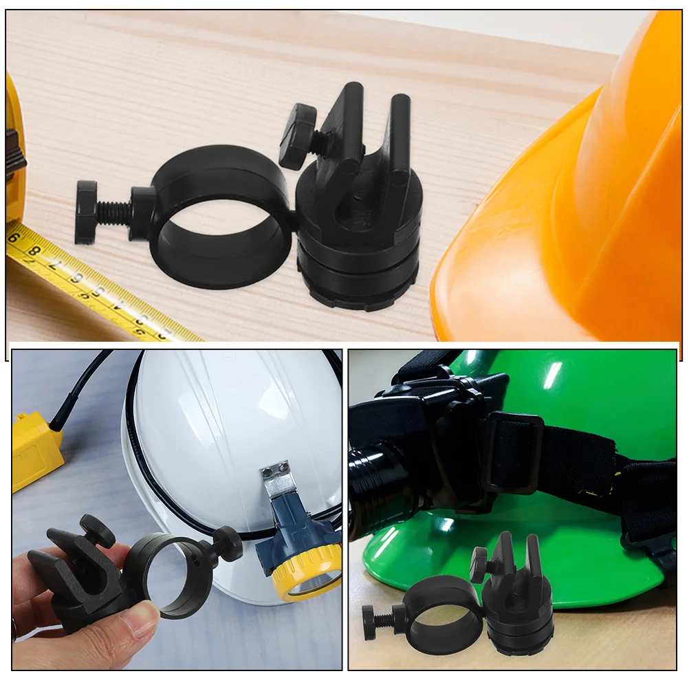 

2Pcs Construction Hat Light Holder Reliable Design for Extended Use Enhance Safety and Efficiency Hard Hat Light Clips