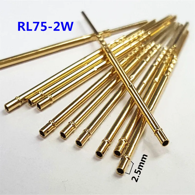 100PCS Test Needle Sleeve RL75-2W Snap Ring Height 2.5mm Outer Diameter 1.02mm Length 38.2mm Spring Test Needle Sleeve