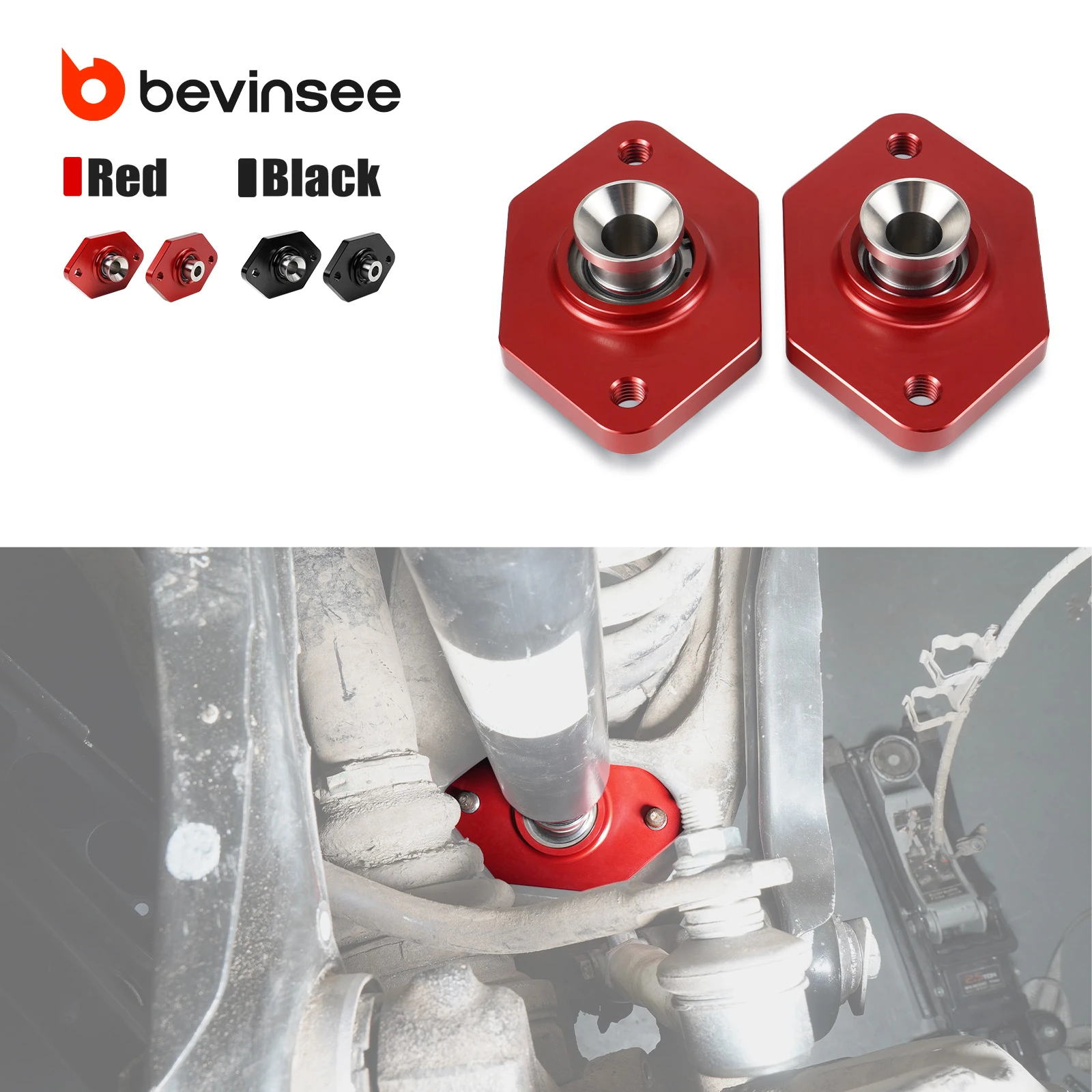 

BEVINSEE Uniball Rear Lower Shock Mounts for BMW E90 E87 E91 E92 E93 E81 E82 E88 X1 E84, Replace for 33526768544,33 52 6 768 544