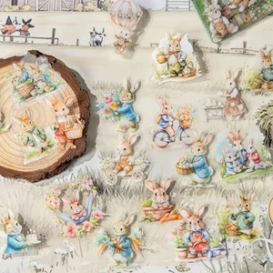 15 buah Stiker buku Harian Hewan Peliharaan empat alat tulis buku tempel dekorasi lucu hutan stiker pesta kehidupan kelinci 10 poster jessica rabbit penjualan terbaik - №