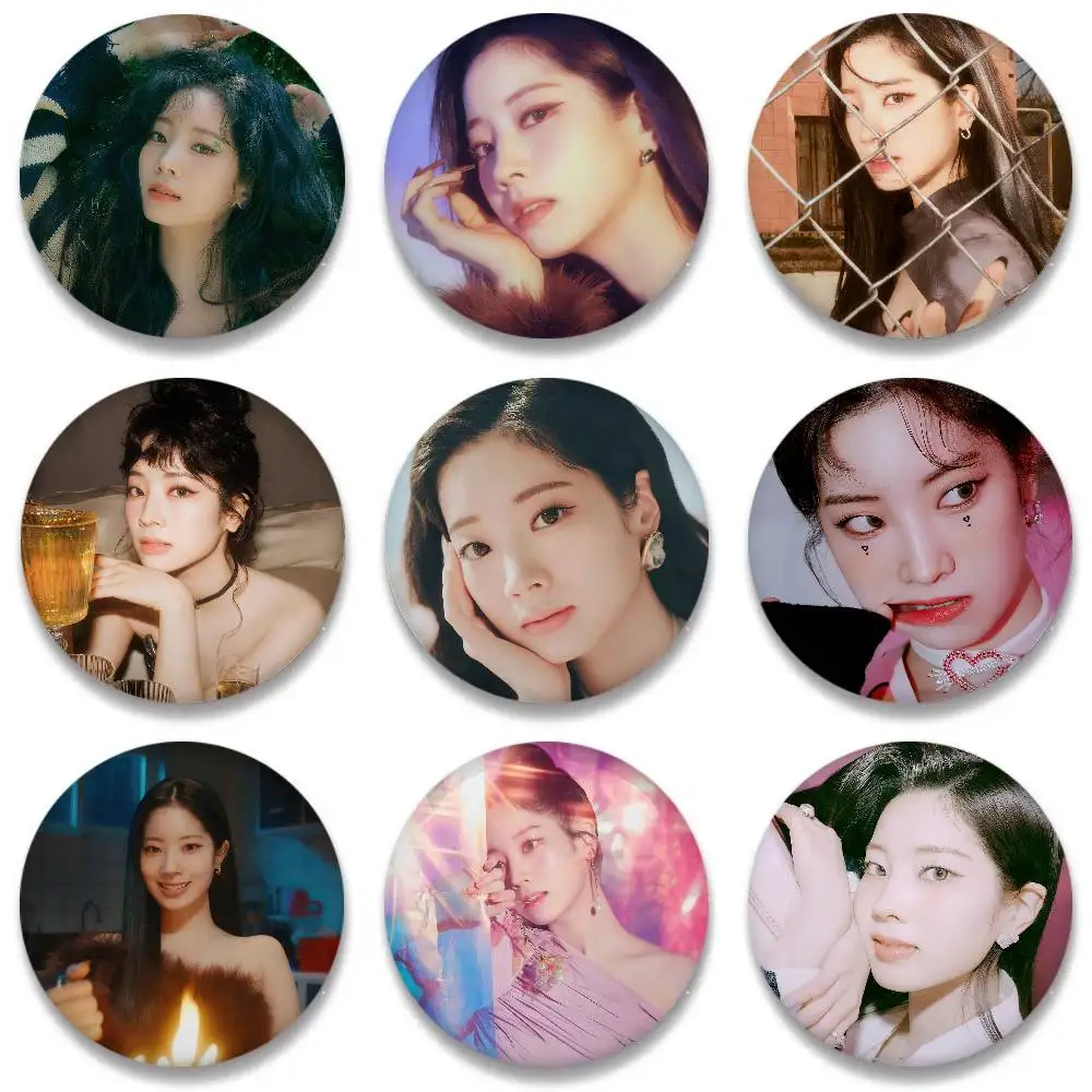 Korean Group Kpop Dahyun Badges Round Badge Cartoon Brooch Clothing Backpack Accessories Lapel Pin