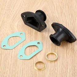 Juego de piezas de motosierra, colector de admisión de escape con anillo de latón y junta para 45CC/4500 52CC/5200 58CC/5800, piezas de motosierra china, 2 juegos
