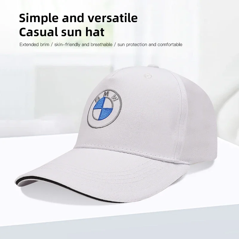 Cap Sports Sunshade Baseball Hat Car Badge Peaked for BMW E46 E90 E60 F30 F10 E39 E36 F20 G20 G30 E92 E87 E91 X5 E70 F11 E30 F31