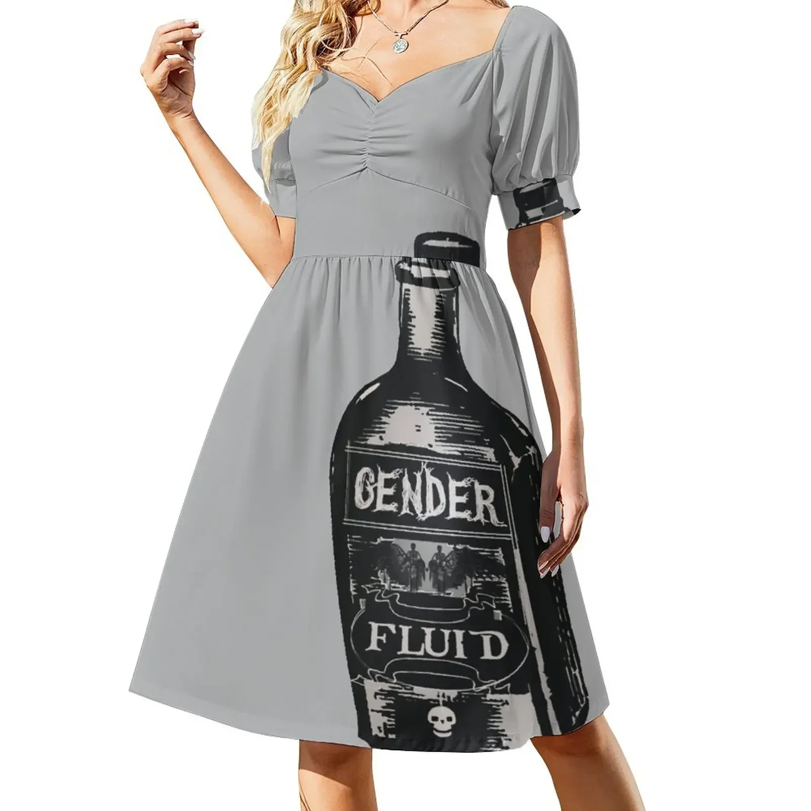 

Gender Fluid Bottle Short-Sleeved Dress long sleeve dress wedding guest dress 2025 summer dresses women 2025