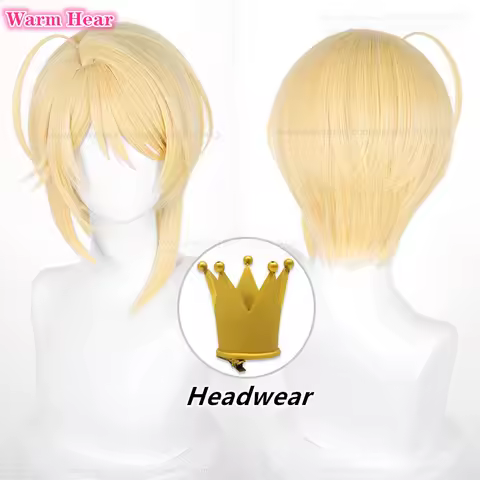 Anime Synthetic Hair Hotori Tadase Short 32cm Mixed Gold Cosplay Anime Wig Heat Resistant Hair Halloween Party Wigs + A Wig Cap