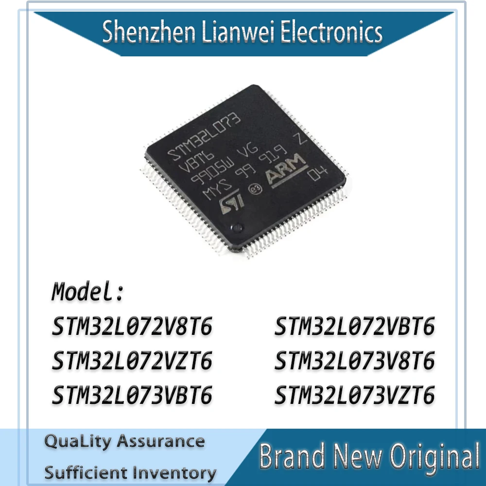 

100% New Original STM32L072V8T6 STM32L072VBT6 STM32L072VZT6 STM32L073V8T6 STM32L073VBT6 STM32L073VZT6 IC MCU Chipset LQFP-100