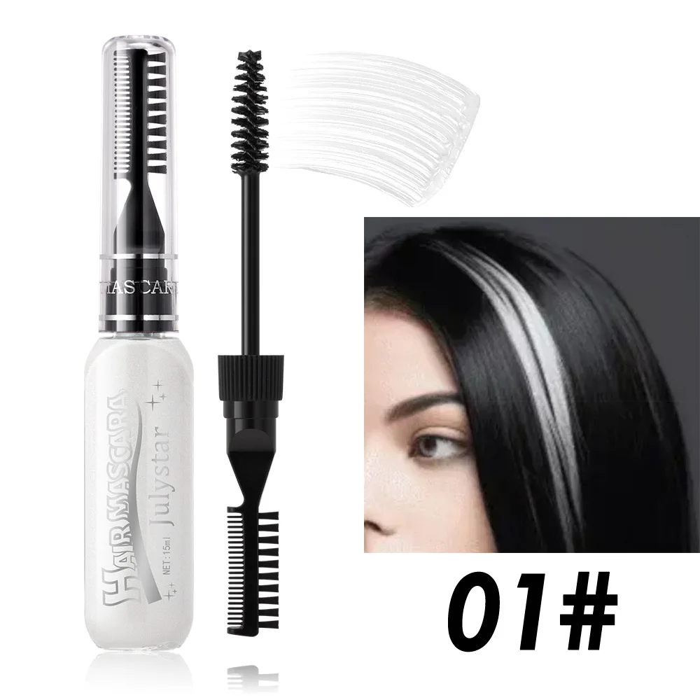 Mascara 16 couleurs, formule imperméable, hautement pigmentée, Application facile pour les fêtes sur scène, le Festival, le maquillage et l'utilisation des cheveux, cosmétique