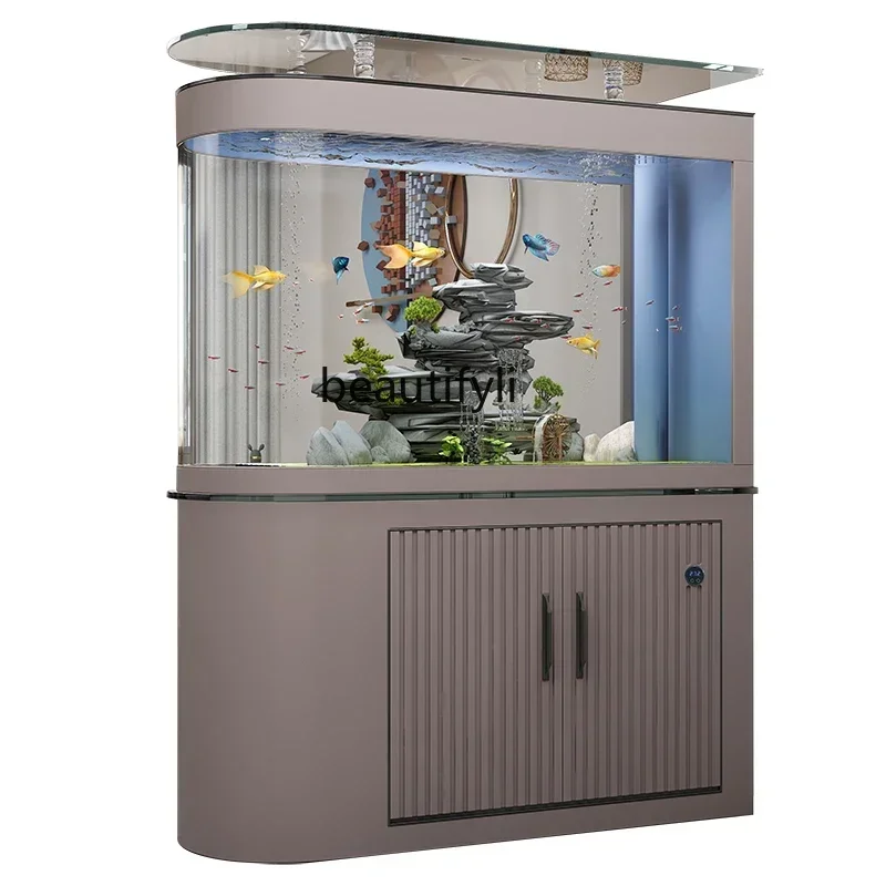 

Bottom Filter Fish Tank Living Room Home Medium and Large Subareas Screens Ecological Intelligence Aquarium