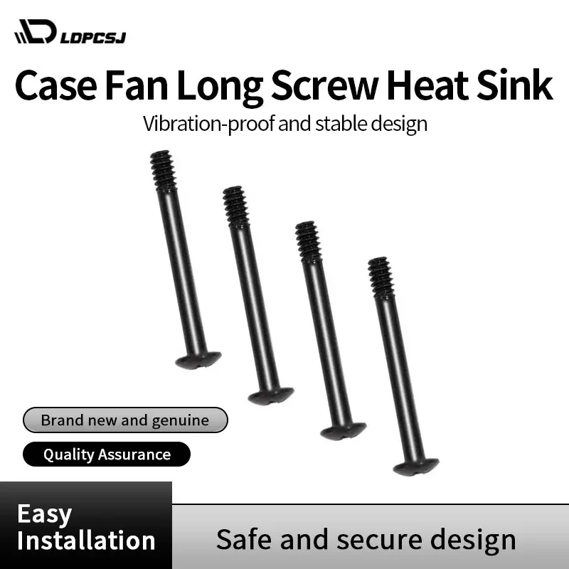 20Pcs Computer Case Fan Long Screw Radiator Pc Fan Screw Computer Cooling Chassis Fan Components Screw Suitable for most brands