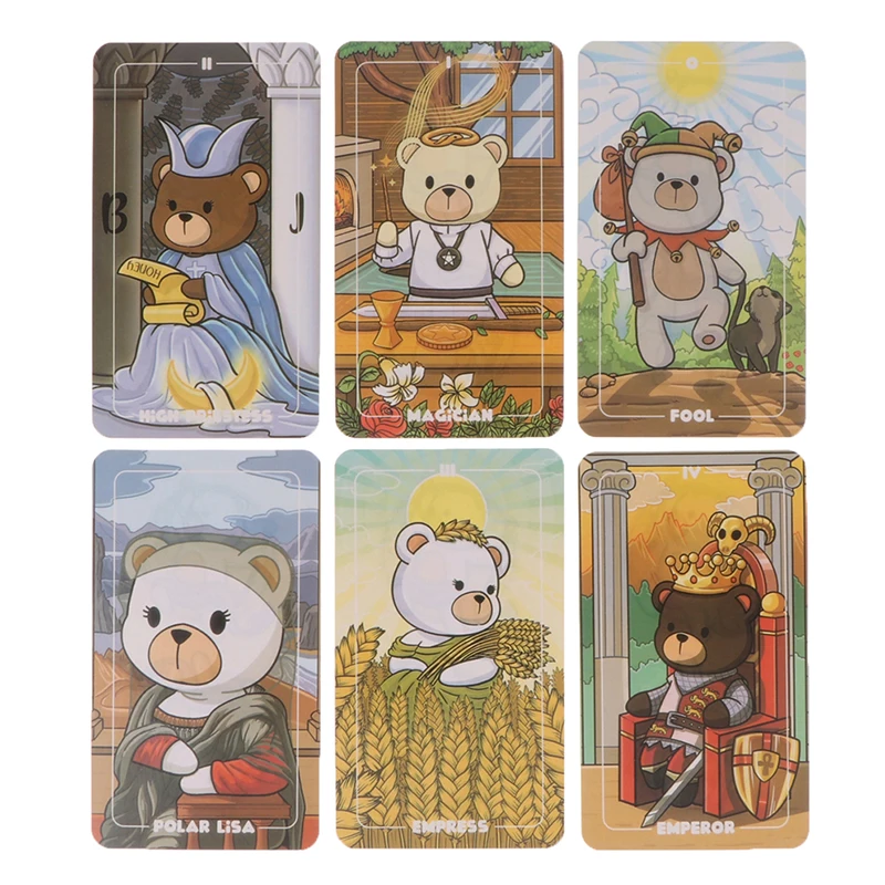 ไพ่ทาโรต์เท็ดดี้ สำหรับทำนายดวงชะตา เกมไพ่สำหรับครอบครัว เกมไพ่สำหรับผู้เริ่มต้น เกมทำนายดวงชะตา
