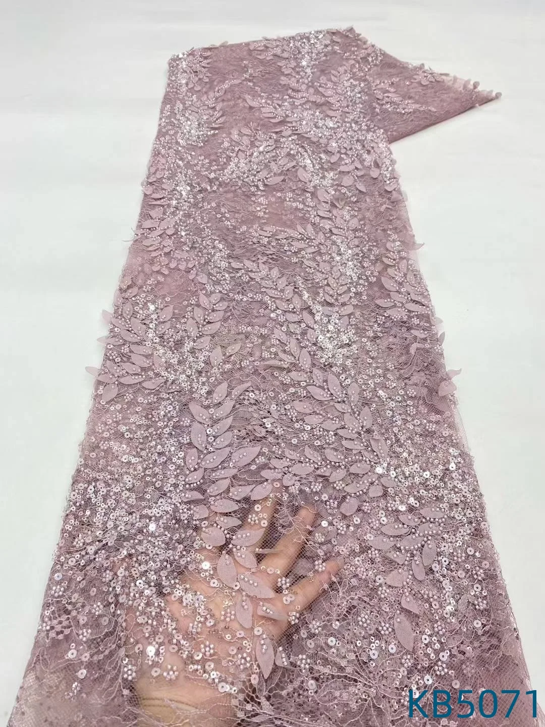 

Новейшие нигерийские кружевные ткани 2021, зеленые кружевные ткани из бисера в Дубае с блестками, тюлевые кружевные бусины шантильи для шитья KB5071