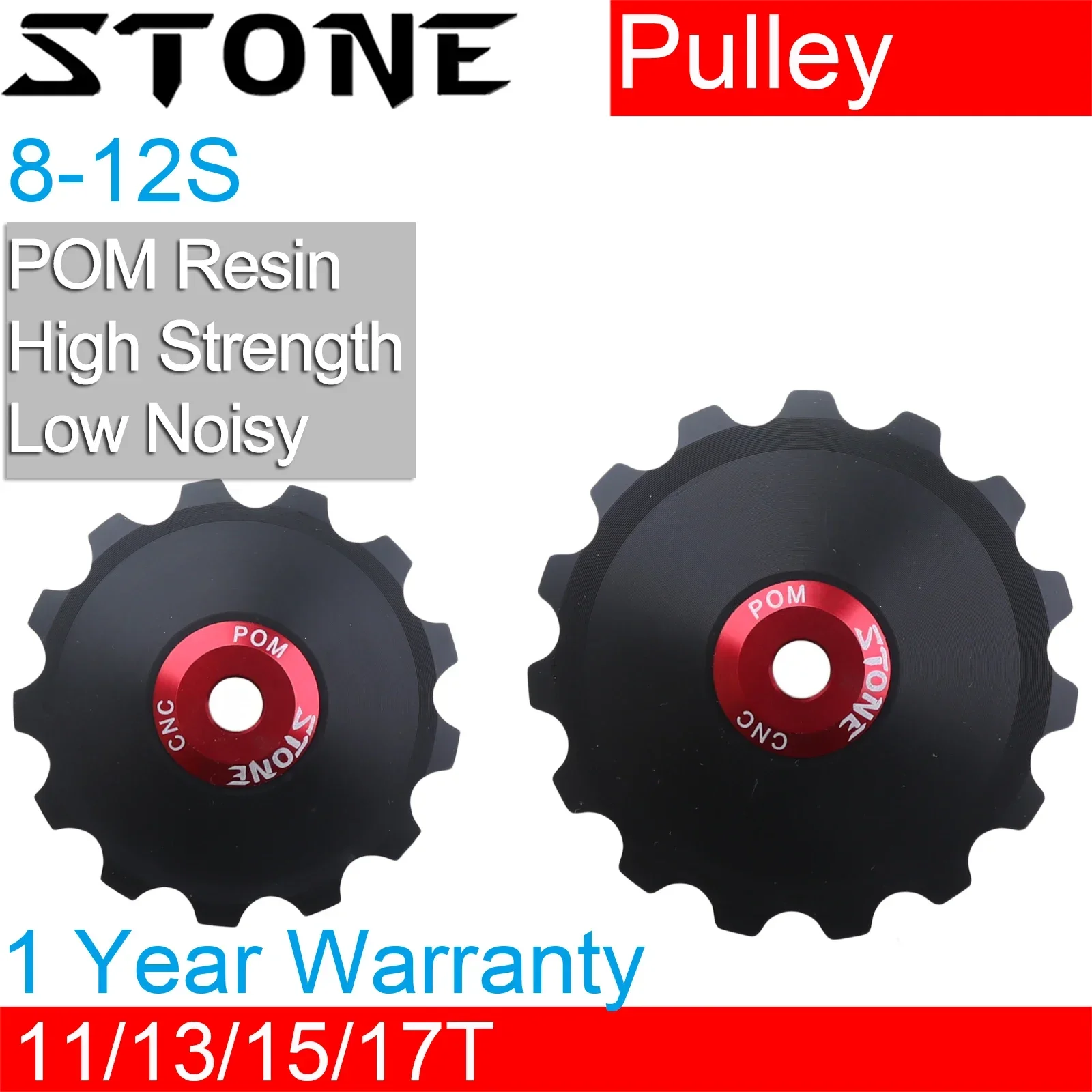 Stone 12s Pulley Wheel Gear Guide Roller Jockey 10t 11t 13t 15t 17t Bearing Road MTB Bike Bearings Rear Derailleur Solid 12 Sp