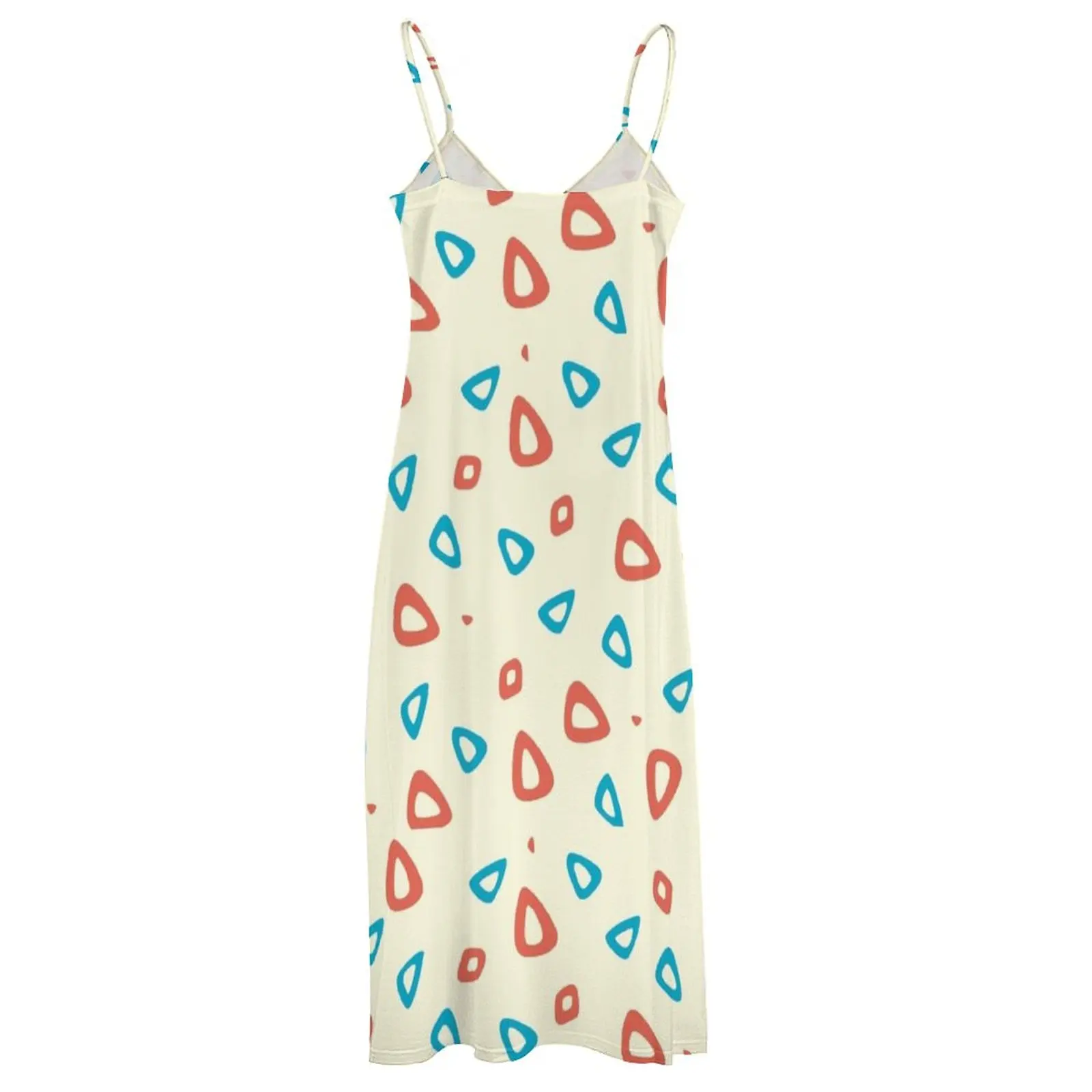 Летнее платье с рисунком, без рукавов