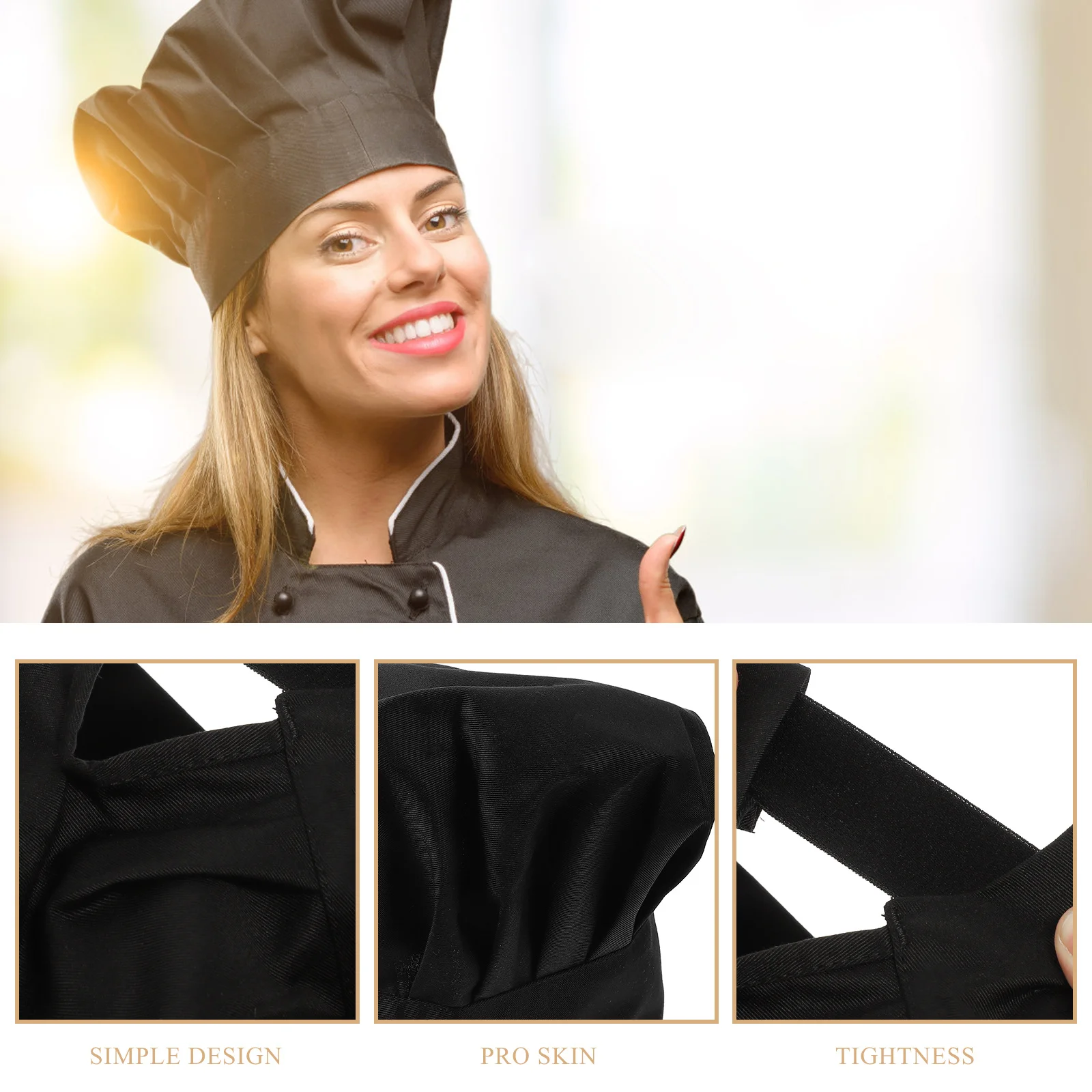 Koksmuts Katoenen doek Elastisch ontwerp Comfortabel voor heren Dames Keuken Werken Ober Hotel Bakkerij Grill Koken