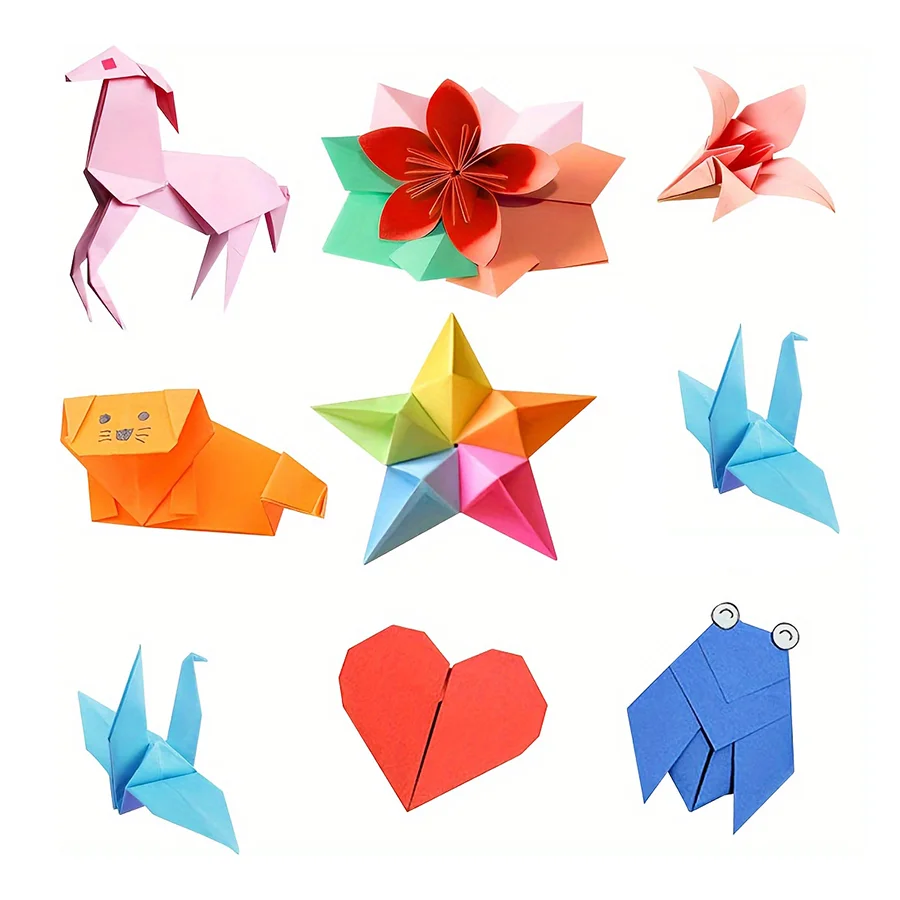 100 hojas de papel A4 de color, origami artesanal de bricolaje, para papel de impresión en color, corte de papel de artes y manualidades DIY