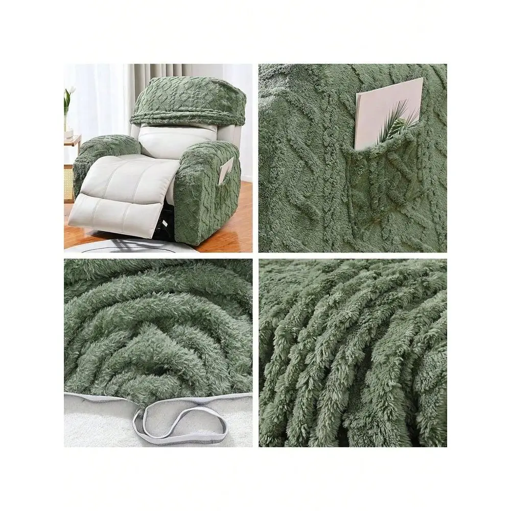 AllInclusive Recliner Cover, Rocking Chair Cover, Massage Chair Cover, Thickened Jacquard Woven Sofa Cover, Soft Plush NonSlip