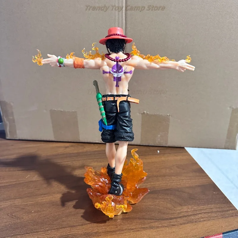 

[24-часовая доставка] 28 см аниме-фигурка Portgas D Ace, фигурки Gk, ПВХ со световой статуей, модель игрушки, подарки