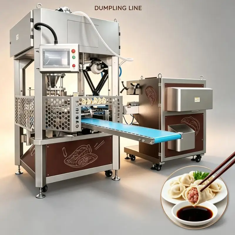 Automatic Dumpling Maker Machine High Efficiency Dough Wrapping Filling Forming Equipment for Food Service Production