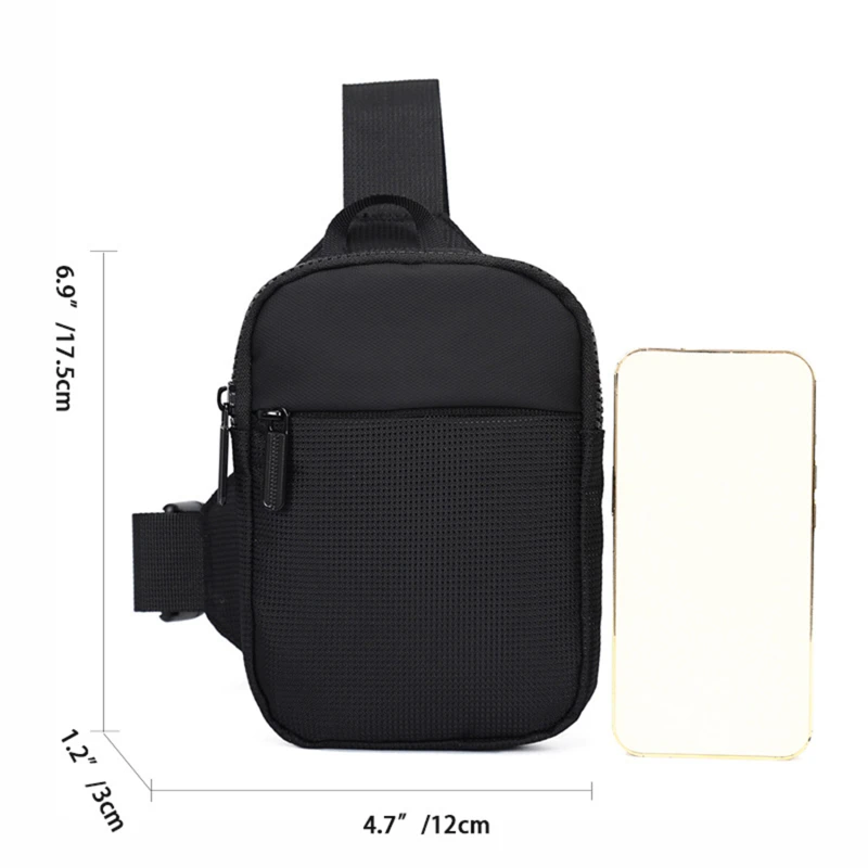 Pequenos sacos crossbody de lona para homens, saco de peito japonês, mini estilingue de pano, bolsa esportiva masculina, moda