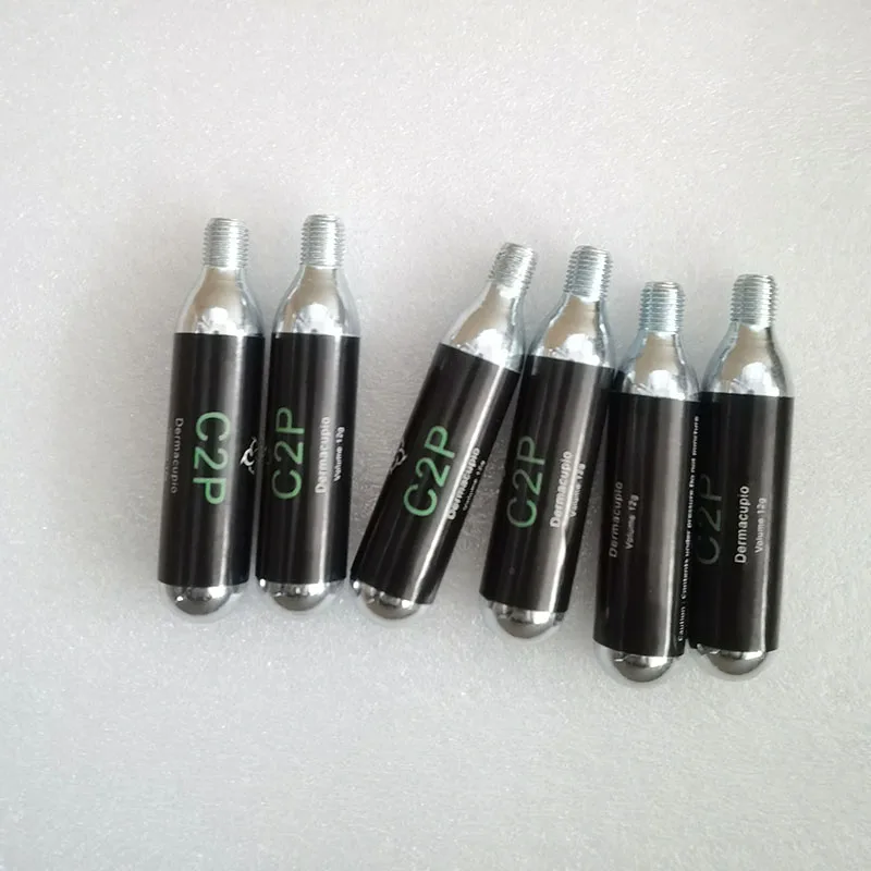 10 Pieces Cdt Carboxy Therapy Co2 Gas C2p Cylinder for Cdt Carboxytherapy Device 12g Co2 Cans Skin Rejuvenation Consumable