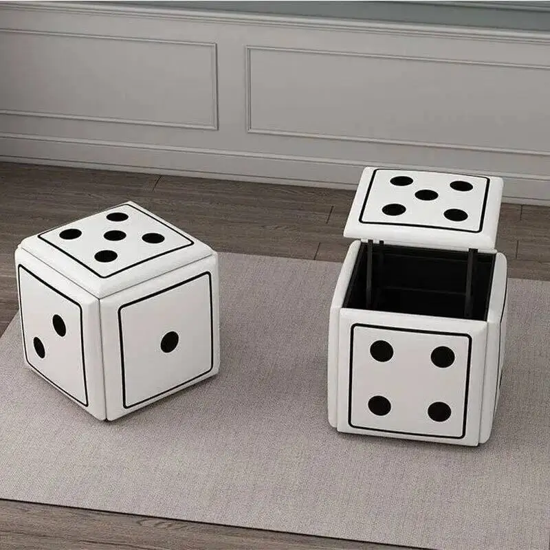 Taburete Suave 5 en 1, Cojín de Esponja Personalizado, Asiento Decorativo en Forma de Dado, Portátil para Exteriores, Vacaciones, Picnic, Otomana de Almacenamiento para Juegos