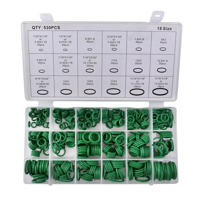 BHBD-3180Pcs Car R134A Car O-Ring Repair Automotive Air Conditioning Repair Rubber Sealant Box Set